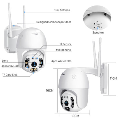 A6 3MP WiFi Camera with 10x Digital Zoom Pan/Tilt
