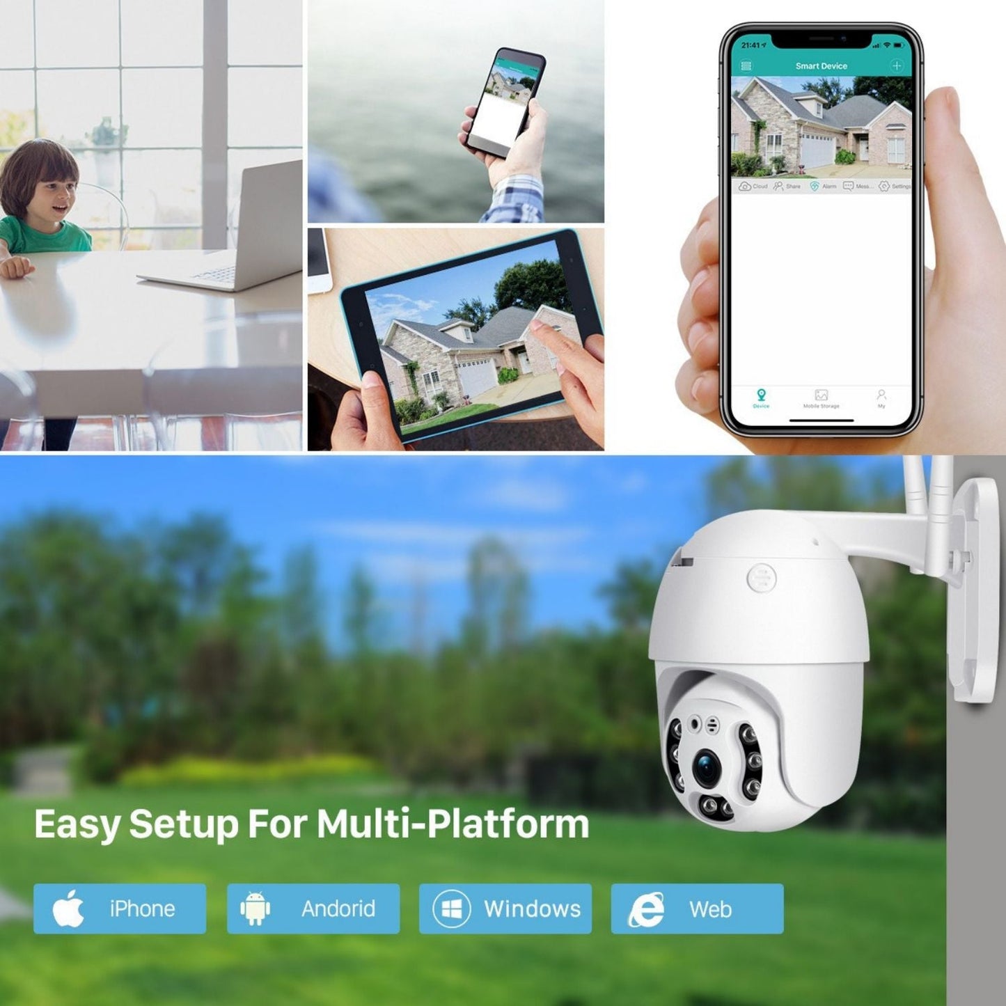 A6 3MP WiFi Camera with 10x Digital Zoom Pan/Tilt