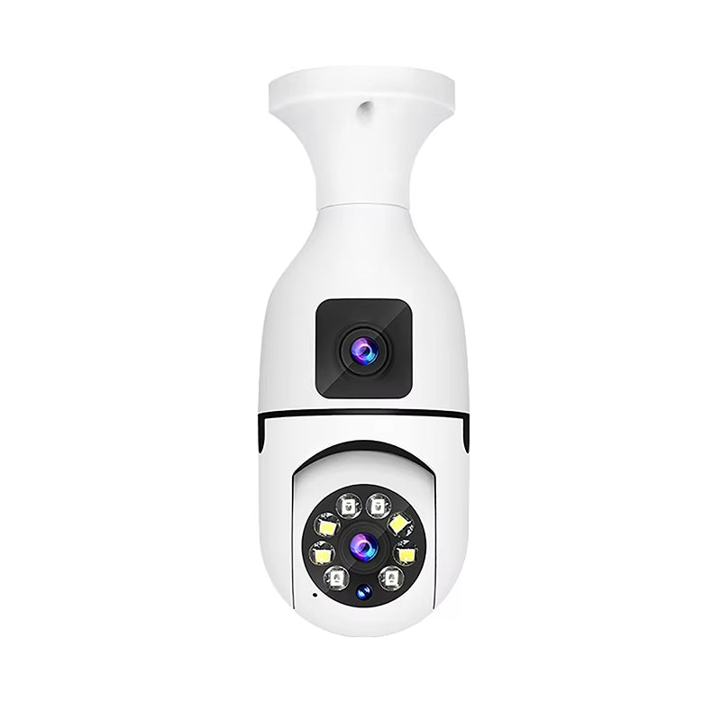 E27 WiFi Dual Lens Camera with 4x Zoom