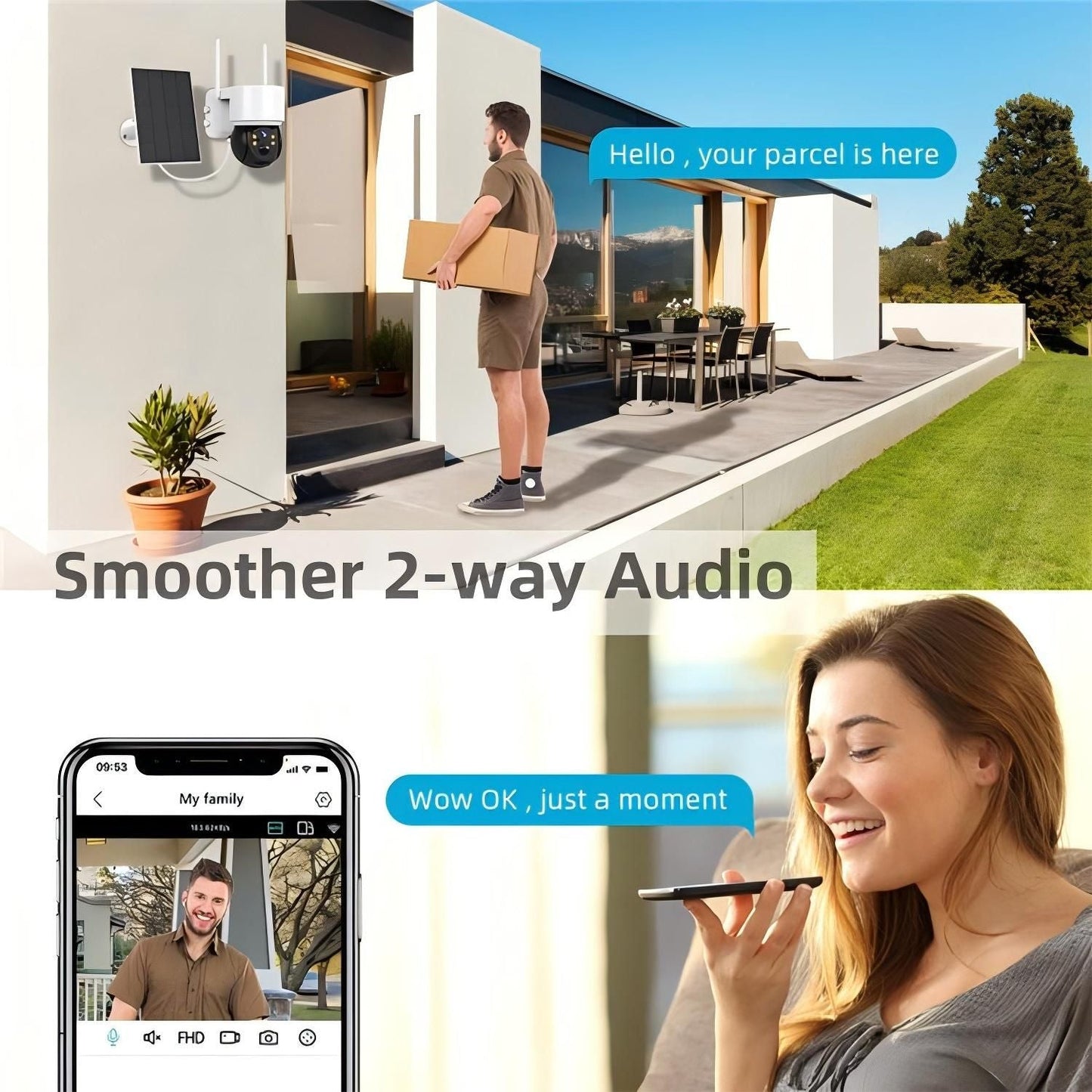 TQ2 Full HD 1080P WiFi Solar Battery PTZ